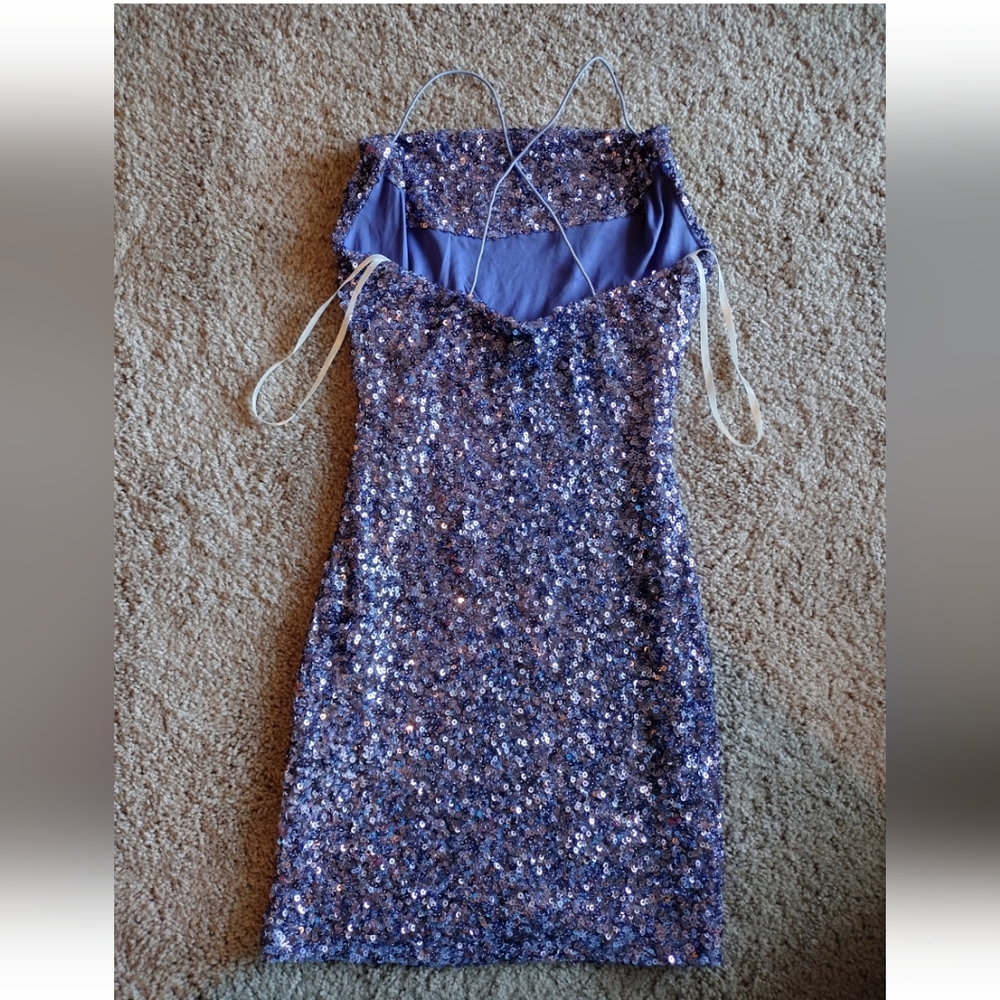 Windsor Lavender Sequin Dress size 5/6 - Picture 3 of 16